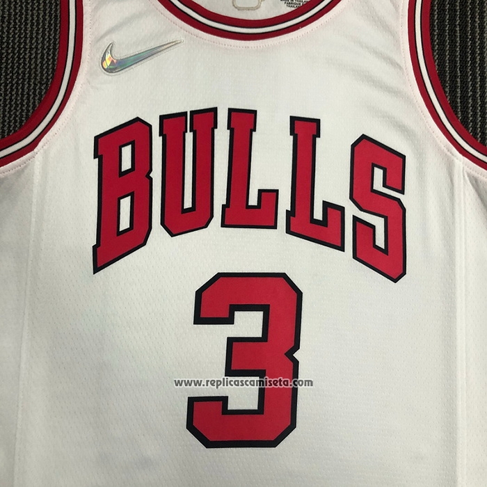 Camiseta Chicago Bulls Dwyane Wade #3 Association 2021 Blanco